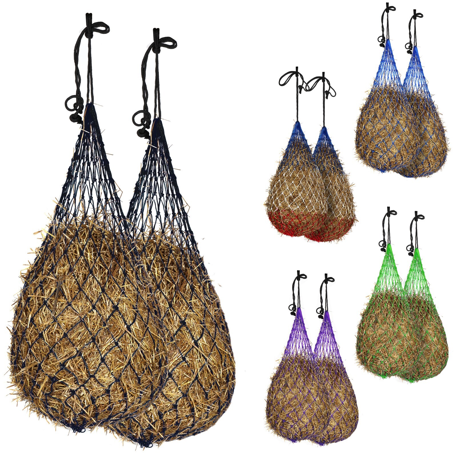 Majestic Ally 2 pcs Slow Feed 56” Hay Net with soft 3"x3" hole