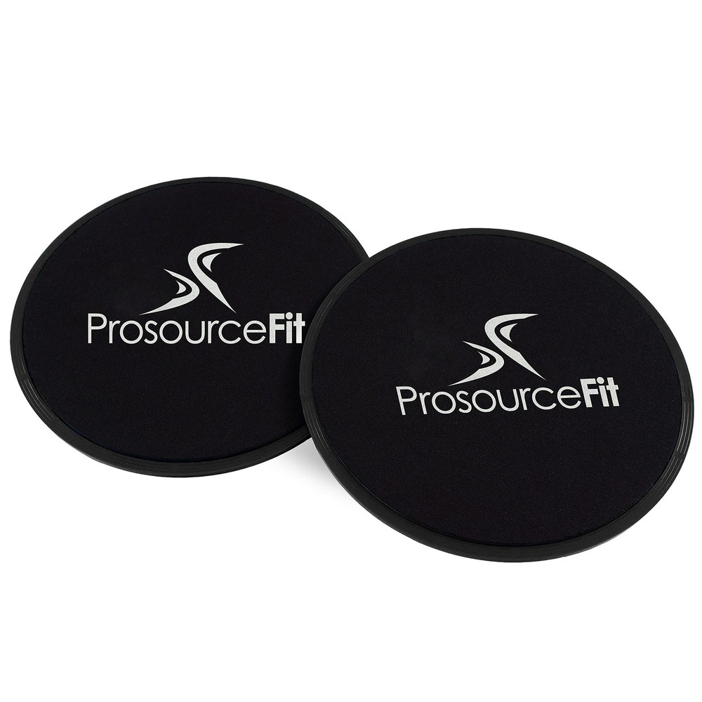ProsourceFit Core Sliding Exercise Discs, Dual-Sided Sliders for Use on Black