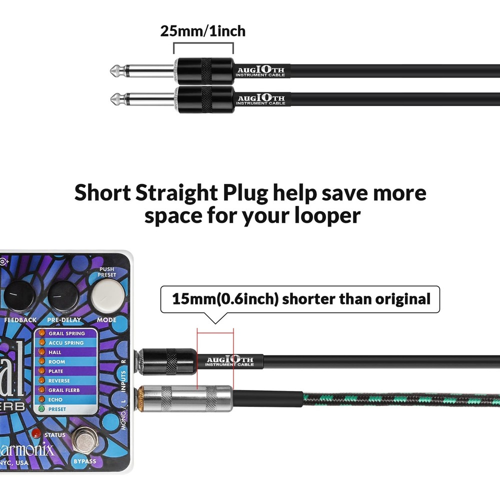 36 Inch Guitar Patch Cable 3FT 95 CM Performance Guitar Effect Pedal Cables A...