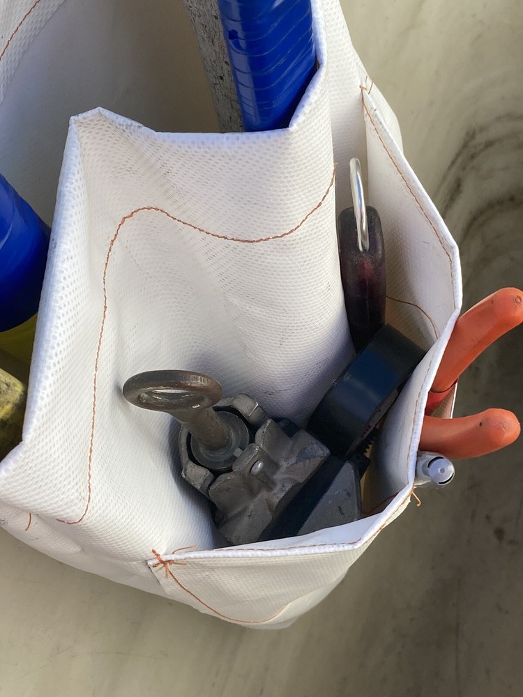 Lineman Bucket Bag, Compression Tool/ACSR Cutters Holder, Lineman Tool, White