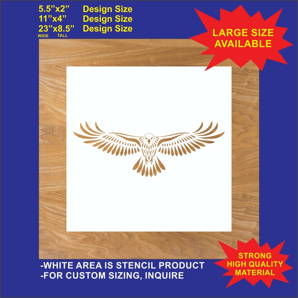 Hawk, Eagle - Reusable, Flexible Plastic Stencil
