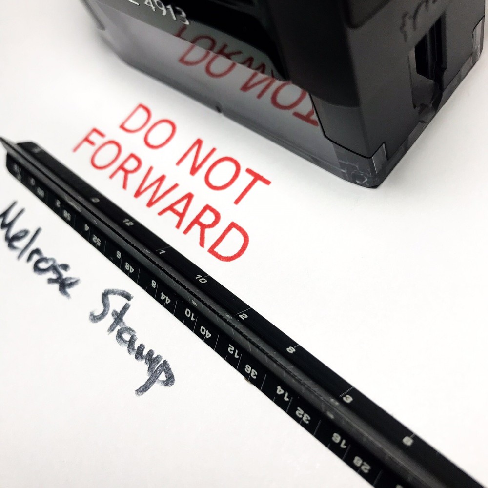 Do Not Forward Rubber Stamp Red Ink Self Inking Ideal 4913