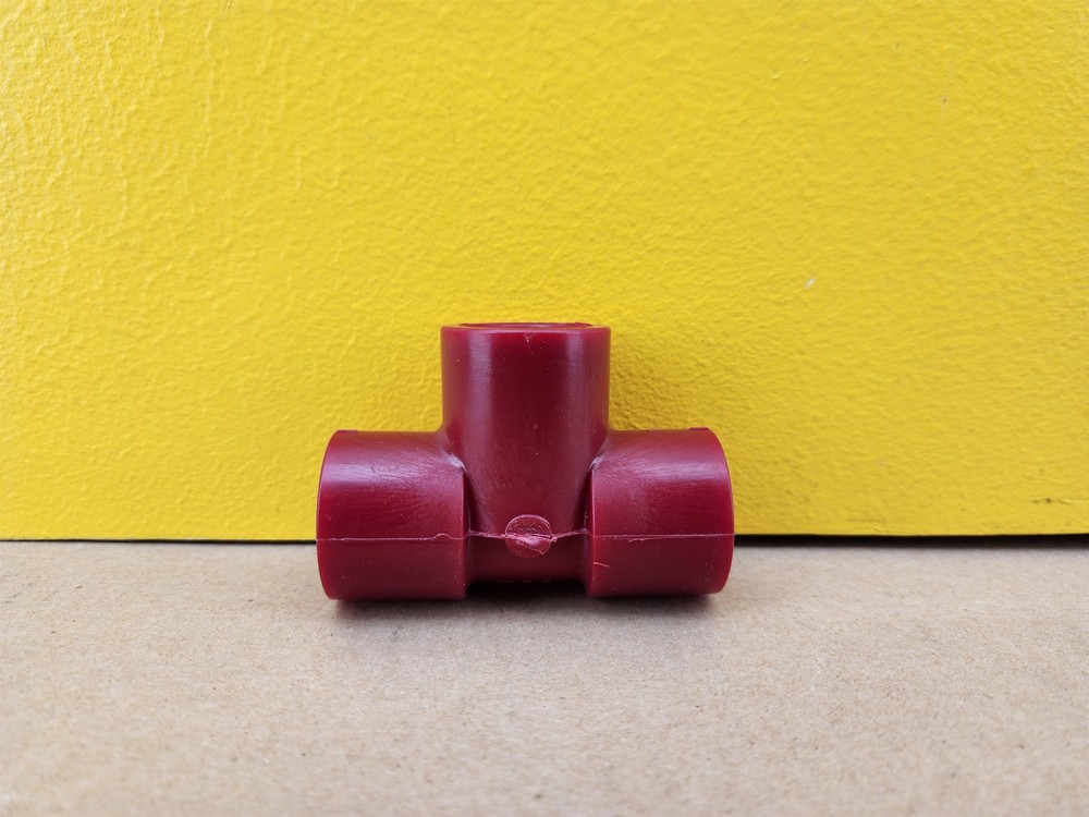 NEW NIBCO 3/4" Red Kynar PVDF Sch 80 Tee, Socket End