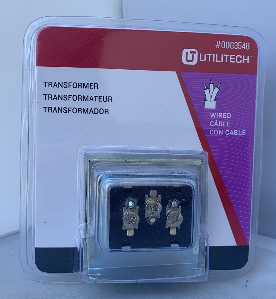 UTILITECH TRANSFORMER #0063548 WIRED DOORBELL TRANSFORMER 120 VAC