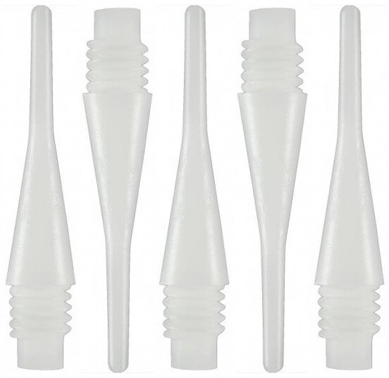 100 Bulls Cone 2BA Plastic Soft Tip Dart Points - White