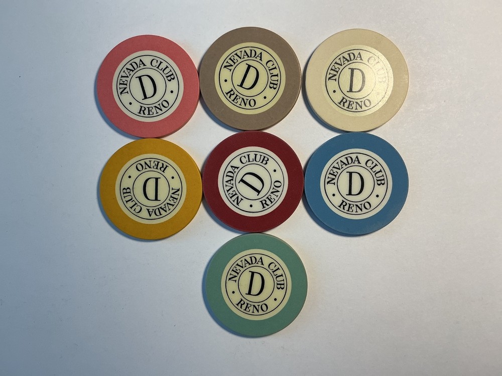 Nevada Club, Reno roulette chips. - Table D