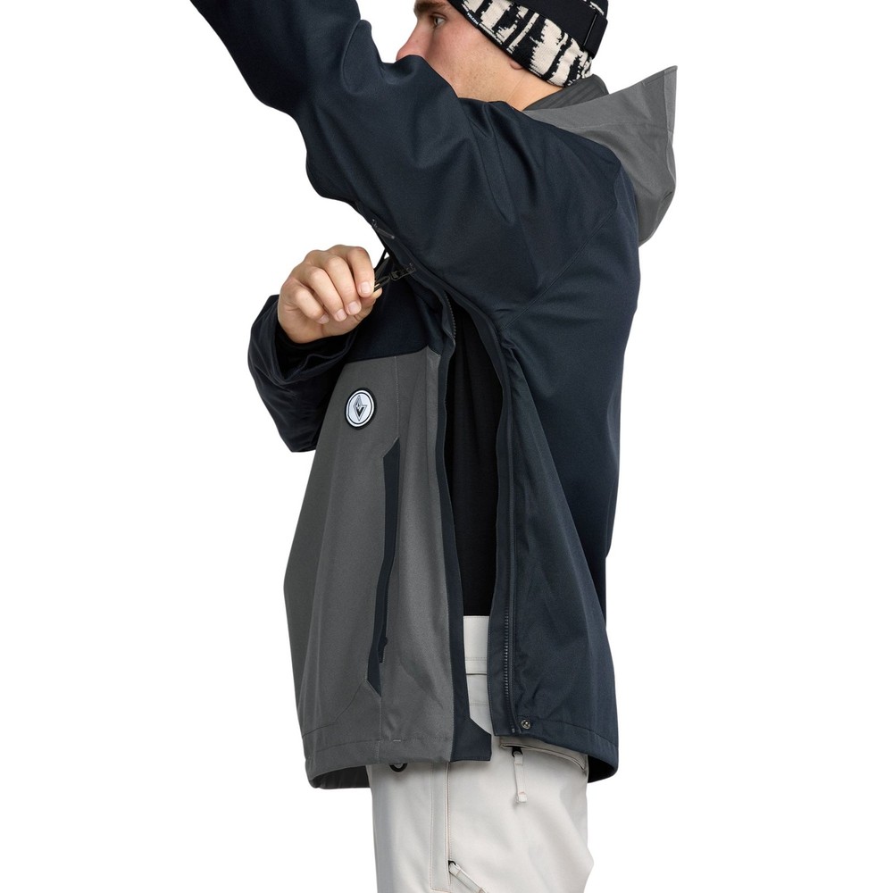 Volcom Hossegor 20K Pullover Men's Winter Jacket, Black, Medium