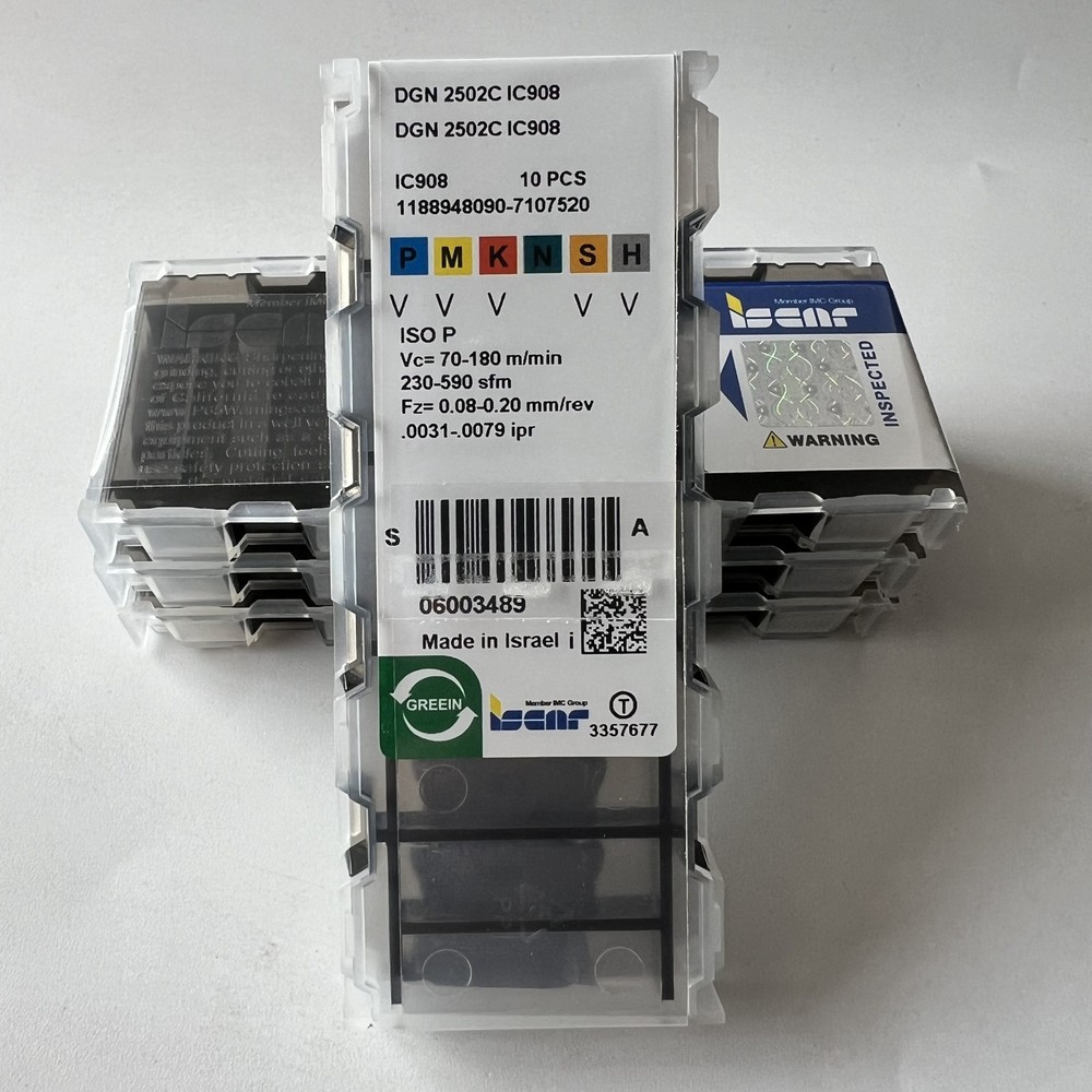 ISCAR / DGN2502C IC908 / Industrial indexable carbide inserts 10 Pcs