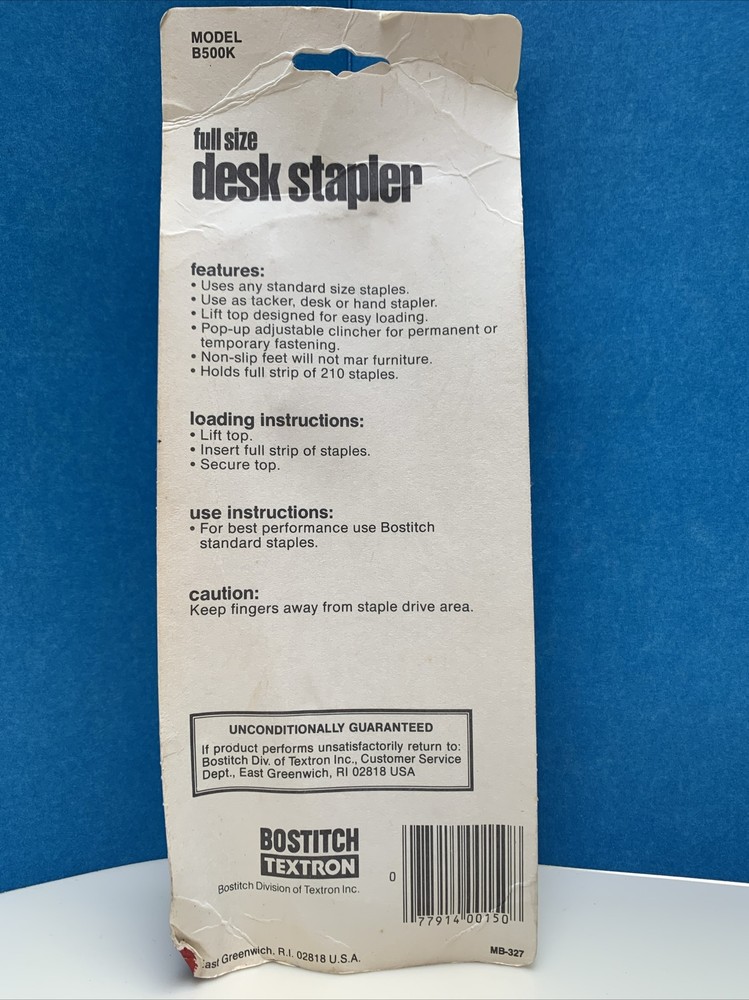 Vintage Bostitch Stapler B500K Tan