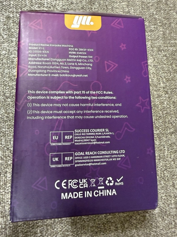 Mini Karaoke Machine w/ Wireless Microphone