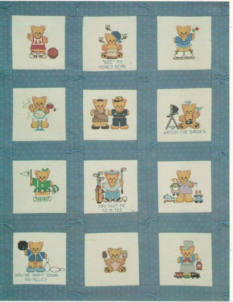 Graph-it Arts, " Personality Bears IV " Cross Stitch Patterns Leaflet 13