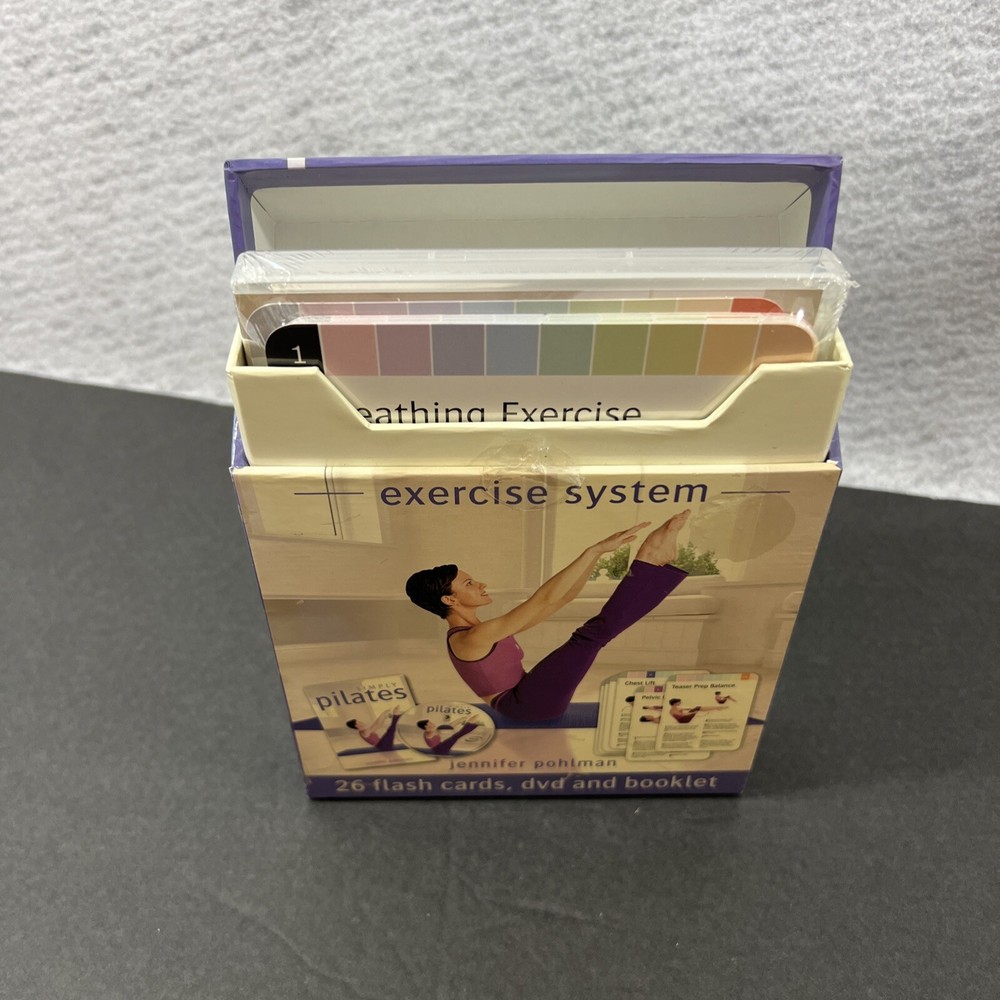 SIMPLY PILATES Exercise System 26 FLASH CARDS + DVD +BOOKLET Workout Flexibility