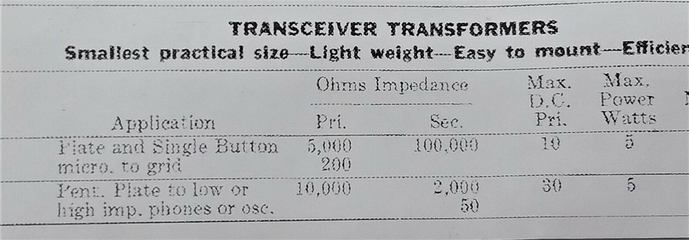 2 THORDARSON 5 WATTS UNIVERSAL Output Transformers T-7259 + T-7258