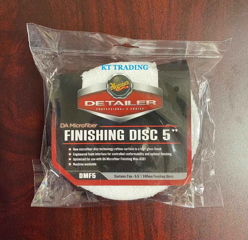 (2-pack) Meguiar's DMF5 DA Microfiber Finishing Disc Pad Washable & Reusable 5"