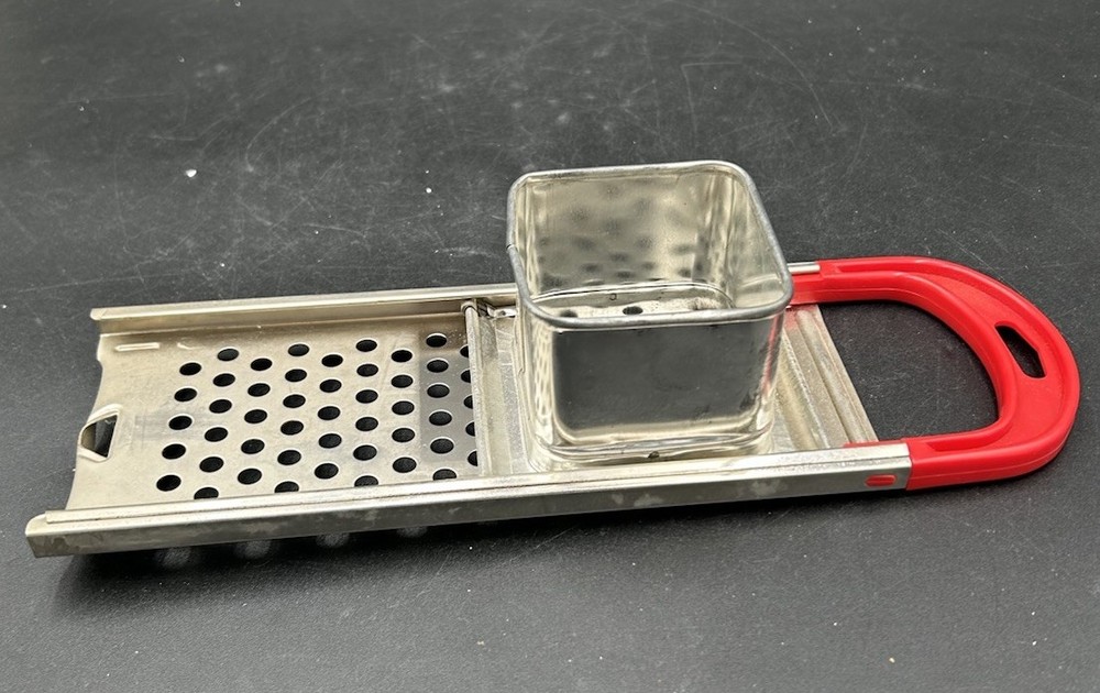 Vintage Spactzle Maker Small Dumplings Grader Pasta Maker Red Handle