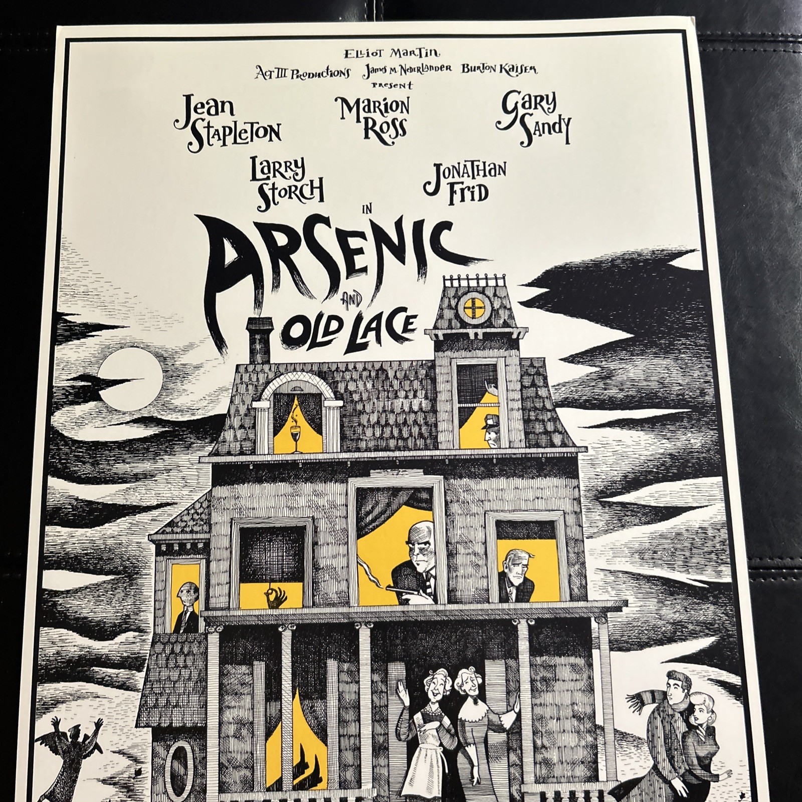 Theatre Window Card Poster Arsenic And Old Lace Shubert Theatre Boston