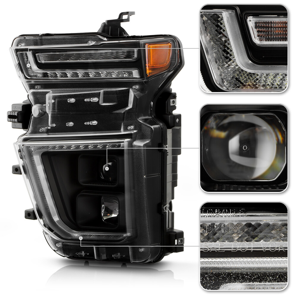 For 2020-2023 Chevy Silverado 2500HD Halogen LED SwitchBack Projector Headlights