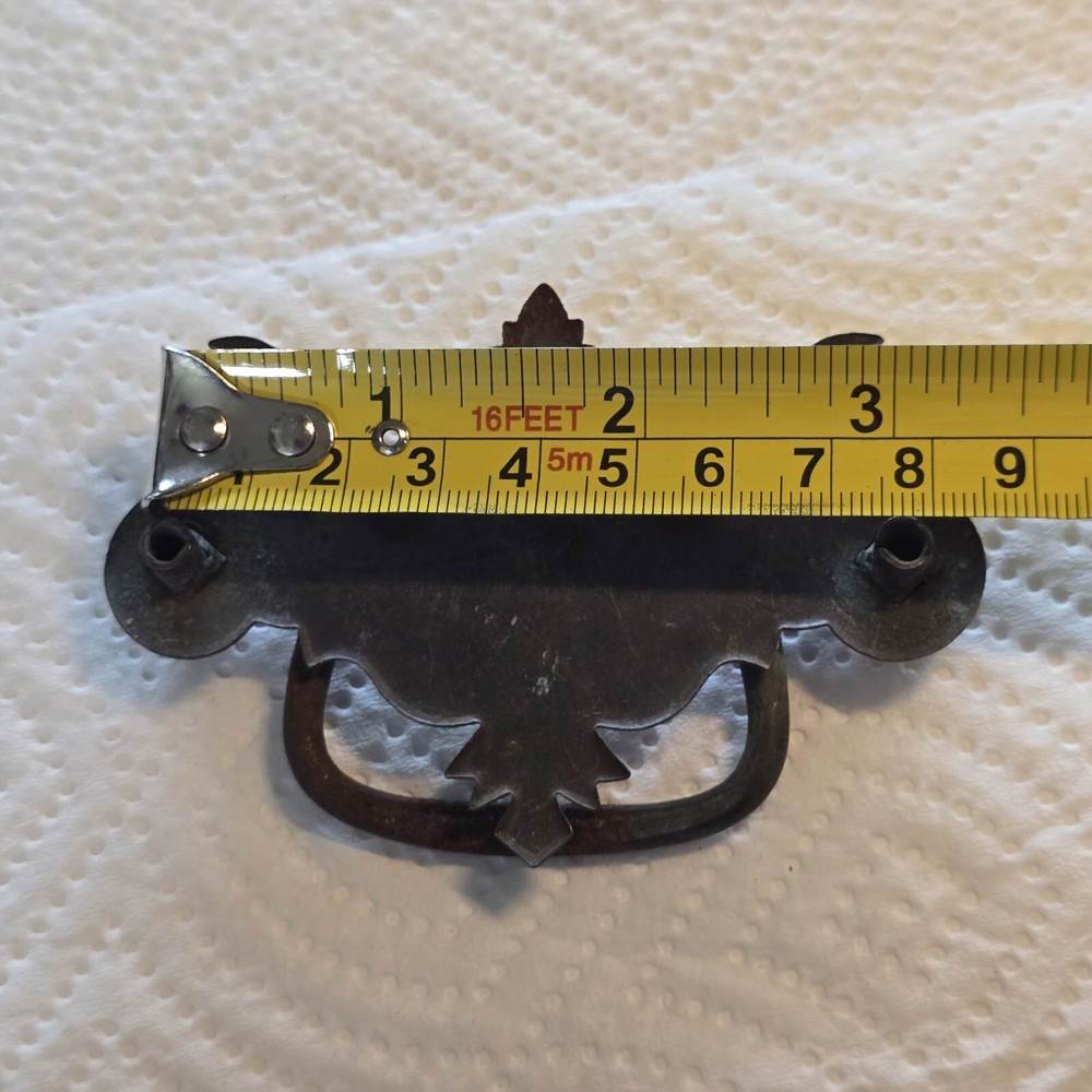 Brass Chippendale Phyfe Vintage Antique Drawer Pull Colonial hardware 3”centers