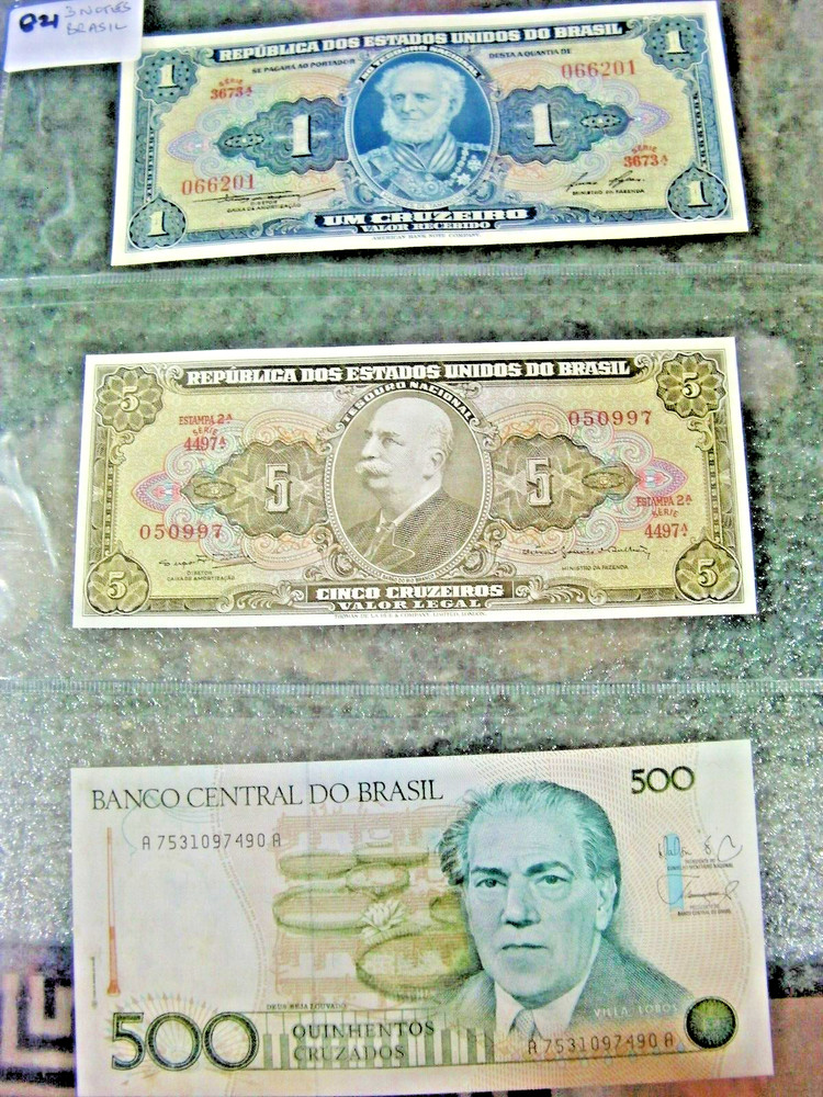 BANK NOTES WORLD     3  NOTES   G21   BRASIL