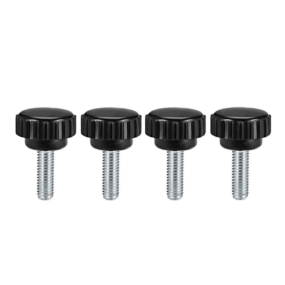 M6 x 15mm male thread knurled locking knobs 4 pcs