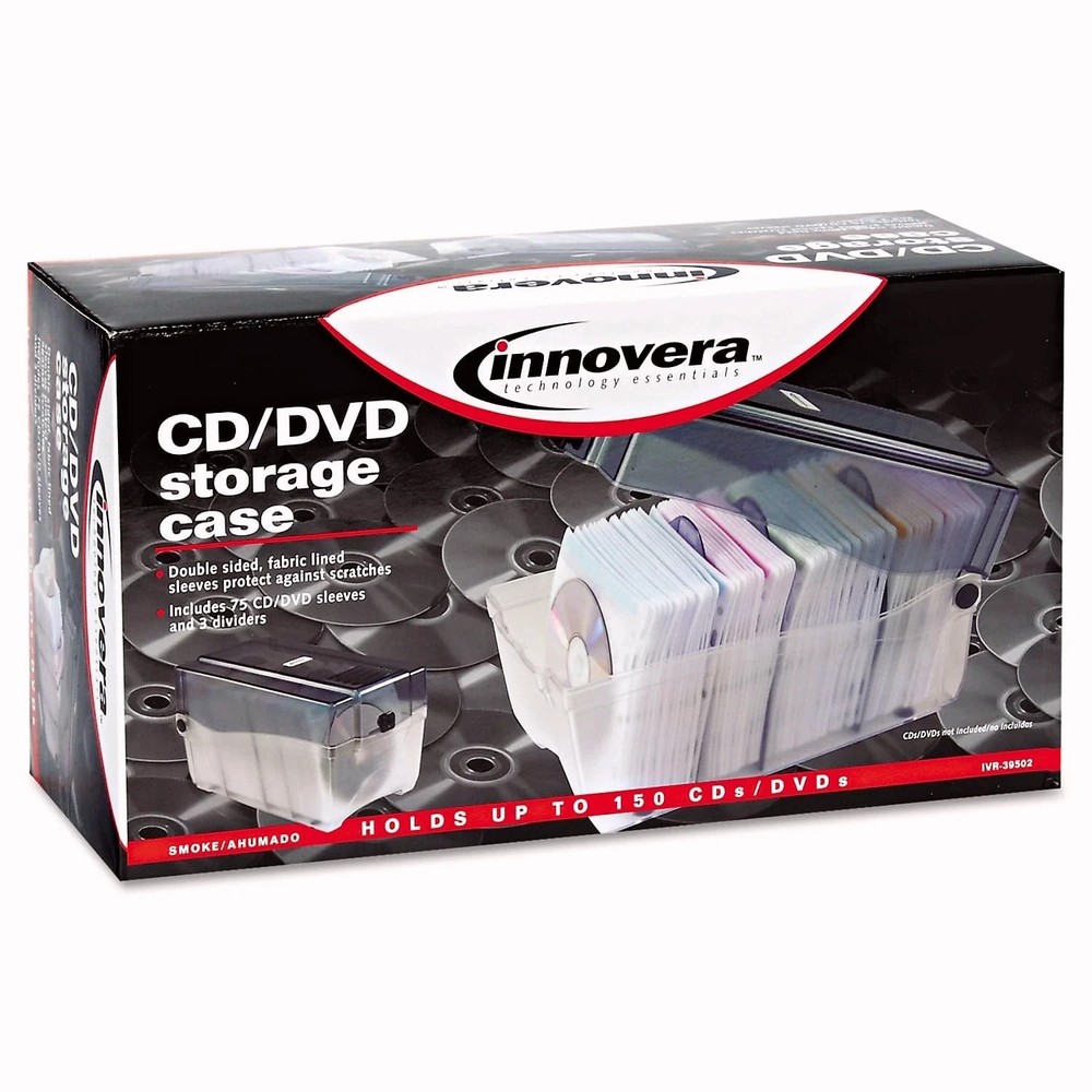 CD/DVD Storage Case IVR39502 Each. Grey/Clear