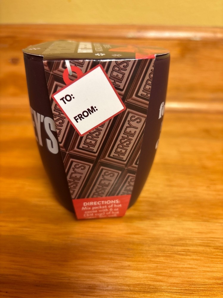 Hershey's I'd rather fall in chocolate mug and cocoa mix