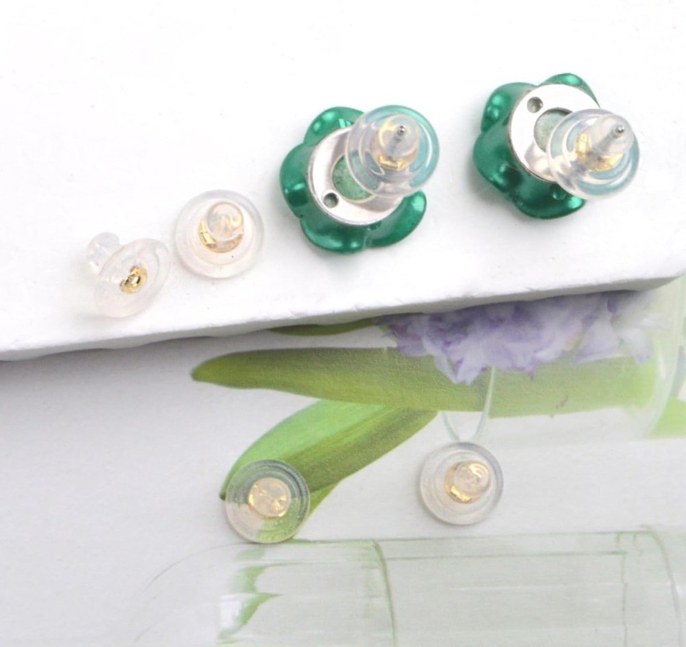 20PCS 18K Gold Earring Backs - Secure Lock for Studs/Droopy Ears, Hypoallergenic