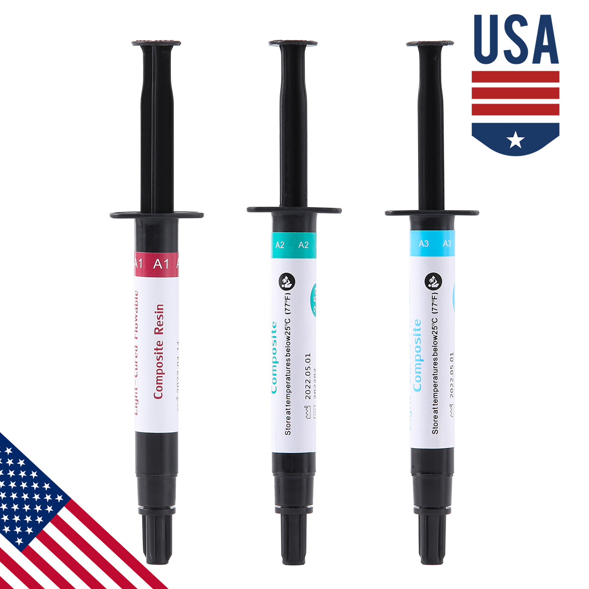 Dental Nano Composite Resin Flowable Light Cure/ Etching Gel /Bonding Adhesive