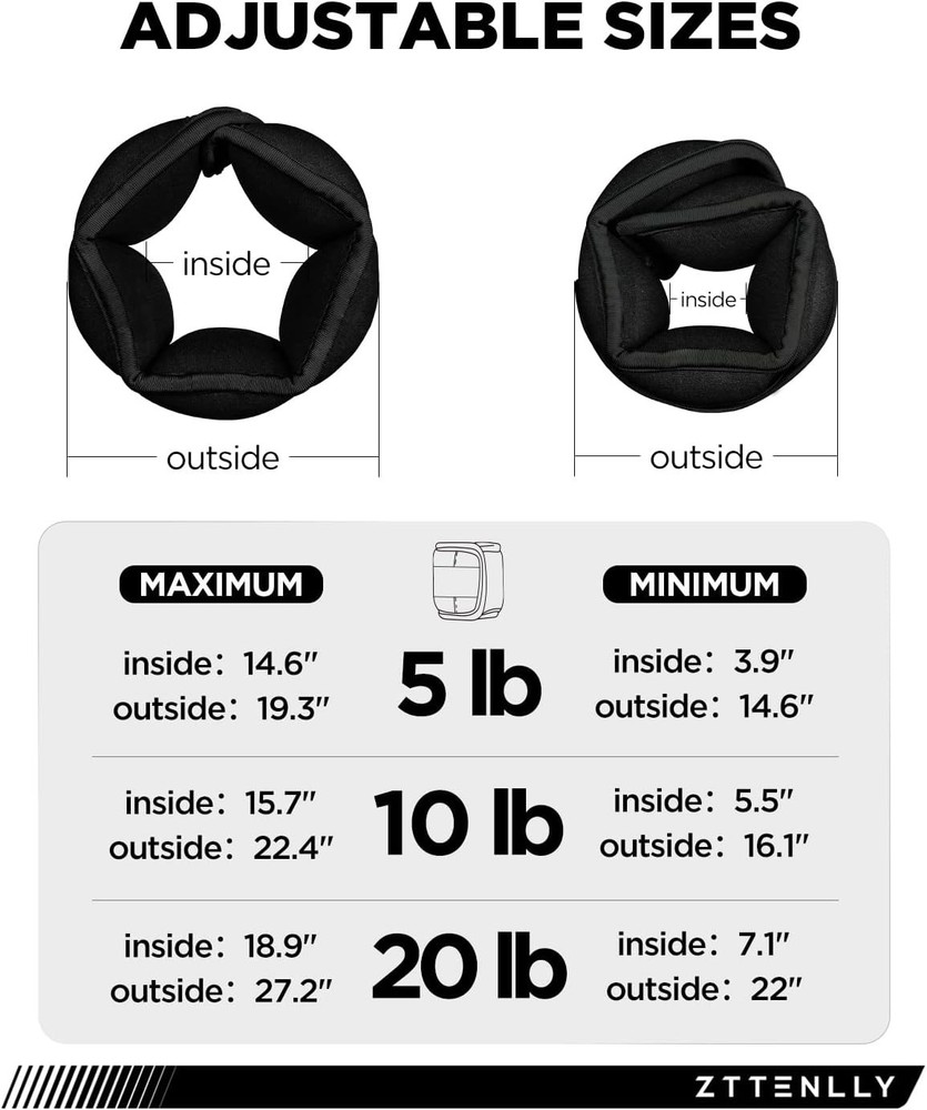 Lightweight Adjustable Ankle Weights - Comfortable for Every Workout Session