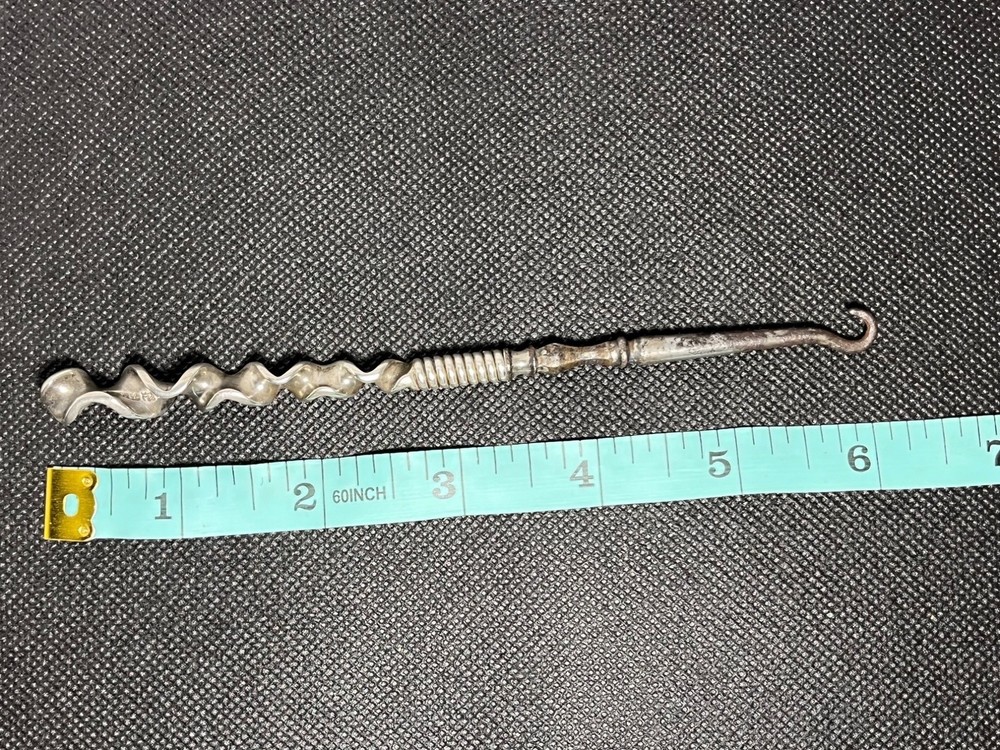 Antique Whiting Sterling Silver Buttonhook Twist Handle Victorian Dressing Tool