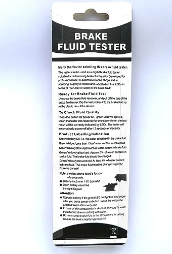 Brake Fluid Tester with 5 LED Indicators Auto Brake Diagnostic Testing Tool