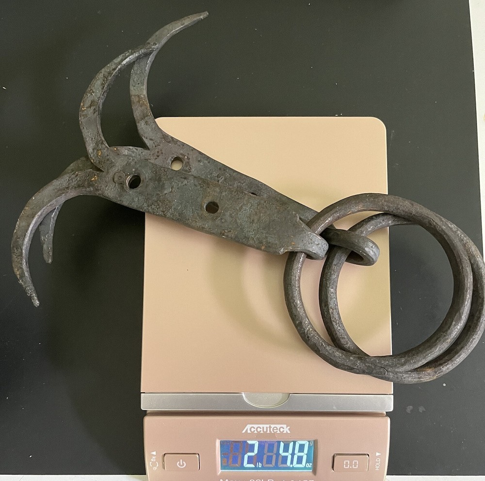 Pair (2) Custom Hand Forged Door Pull Handles Blacksmith Rustic Antique Hardware