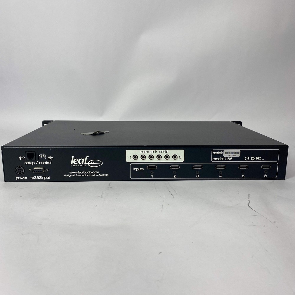 Leaf Connect L66 6x6 HDMI HDBaseT Matrix Switch Audio Video Distribution