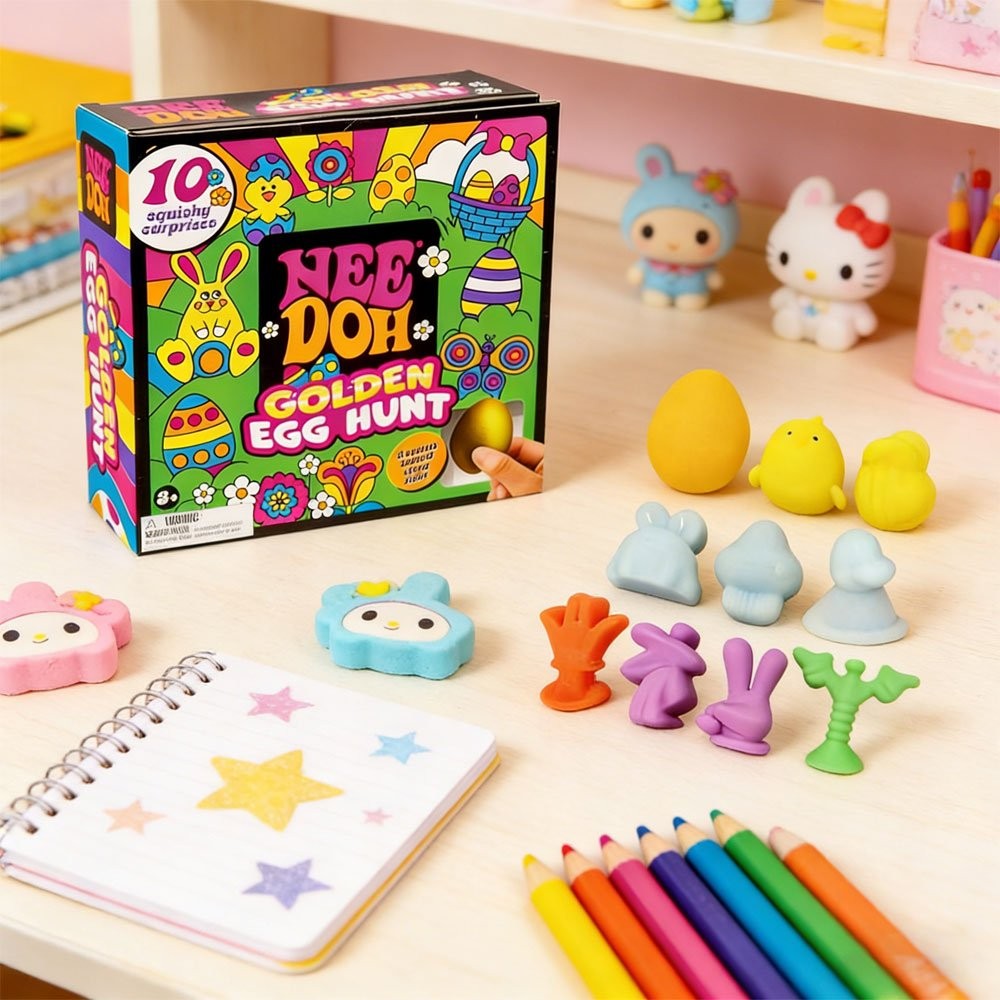 Nee Doh Easter Golden Egg Hunt Mystery 10 Squishy Surprises Collectibles SP