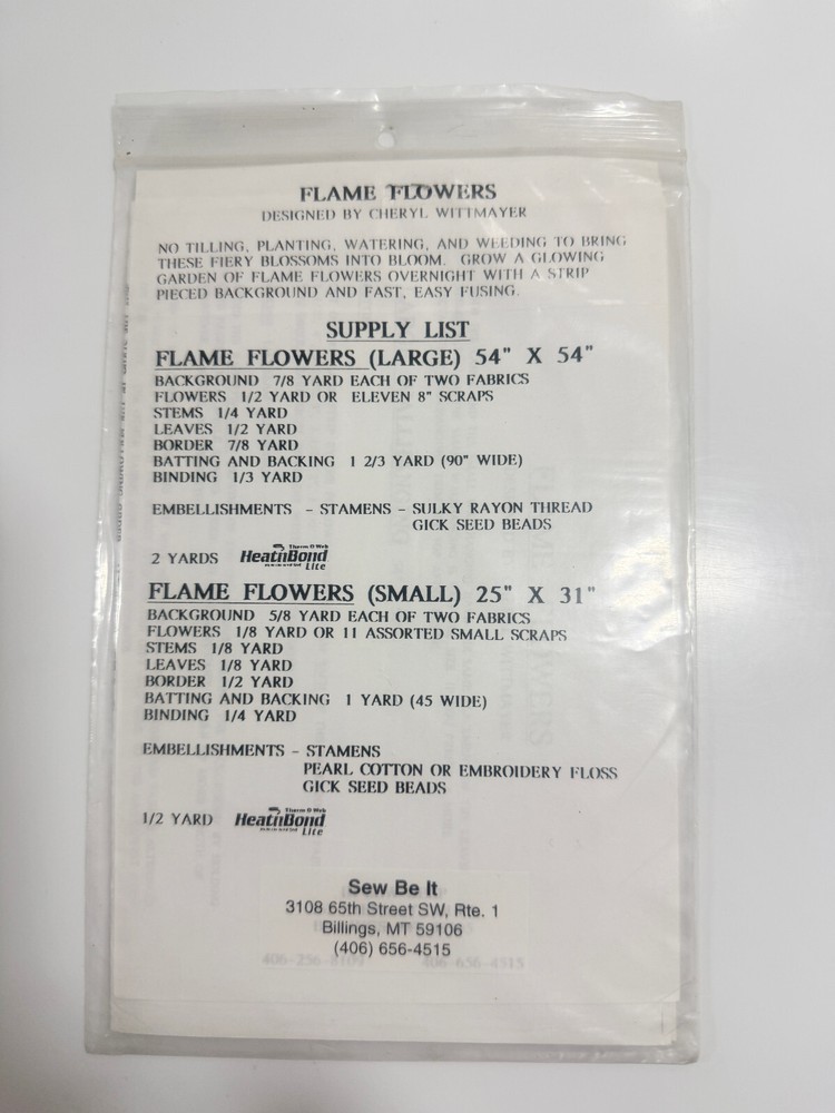 Flame Flowers by In Sew Deep Designs - Quilt Pattern