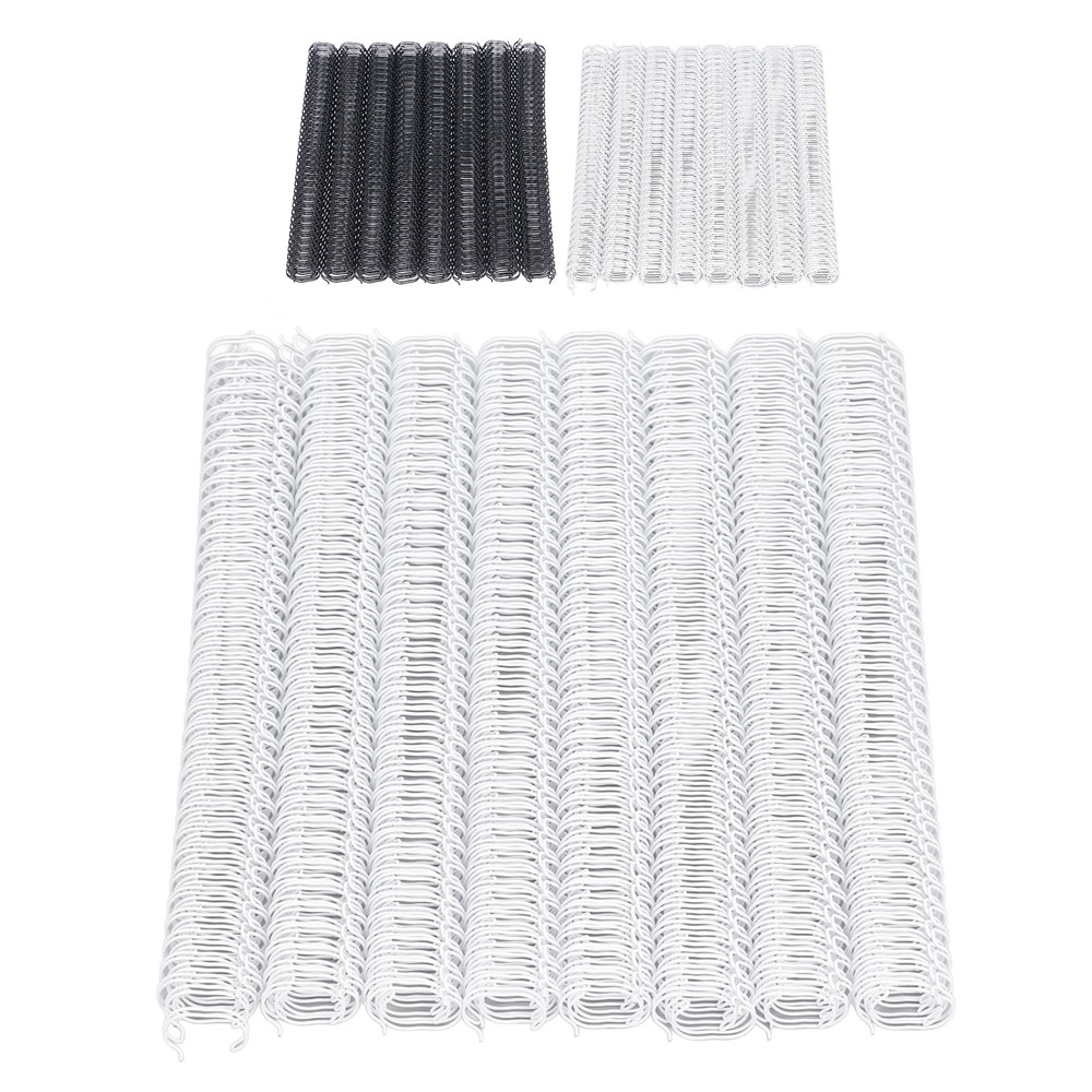 100x Double Loop Wire Binding Spines 9/16Inch 34Loop 3:1 Pitch 120Sheet Capacity