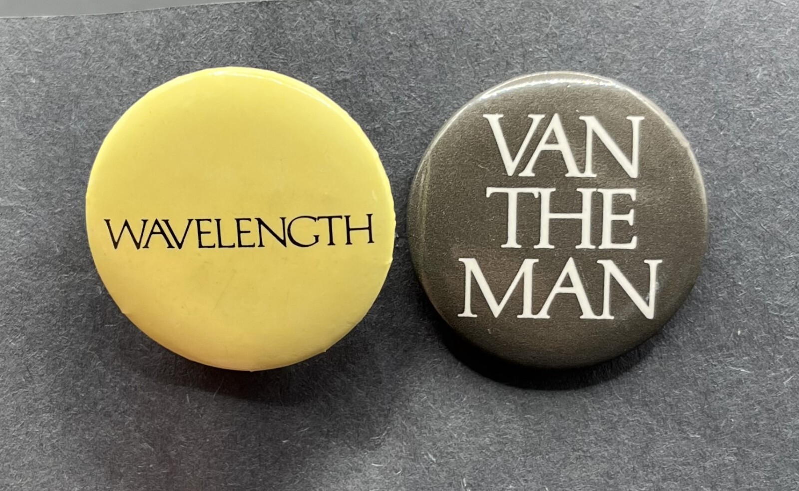 1978 Van Morrison Wavelength Promotional Pinbacks 2 Pins Van The Man Warner Bros
