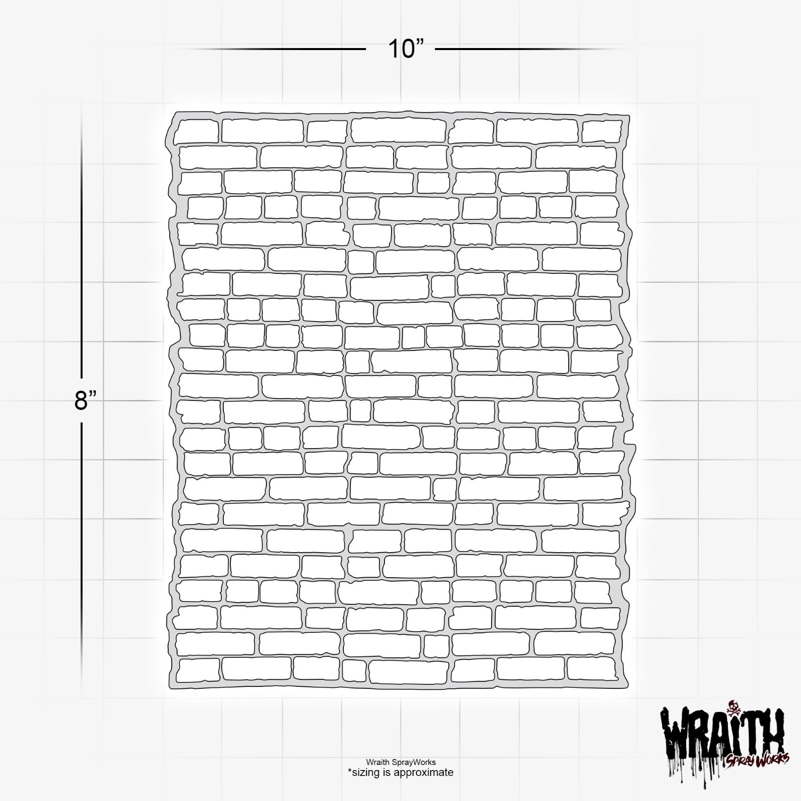 Brick Filler - Reusable Airbrush Stencil Template