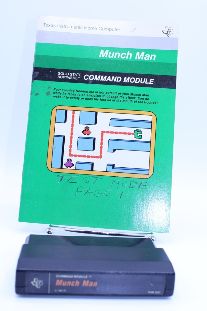 Texas Instruments TI-99/4A -MUNCH MAN WITH BOOK PHM 3057 UNTESTED