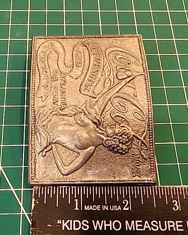 Vtg ? Coca Cola Belt Buckle Atlanta Georgia Tiffany Foundry Topless Lady - mjkRR