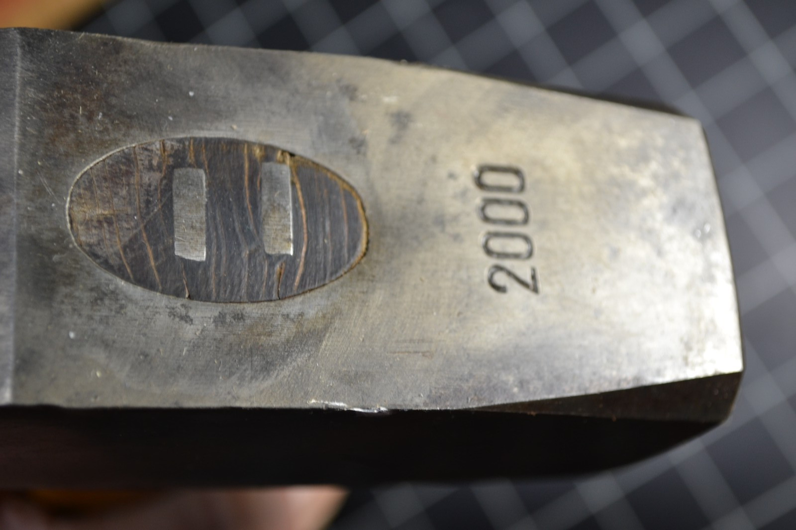 GERMAN - 2000g - BLACKSMITH - FORGING HAMMER - CROSS PEIN - ALL ORIGINAL