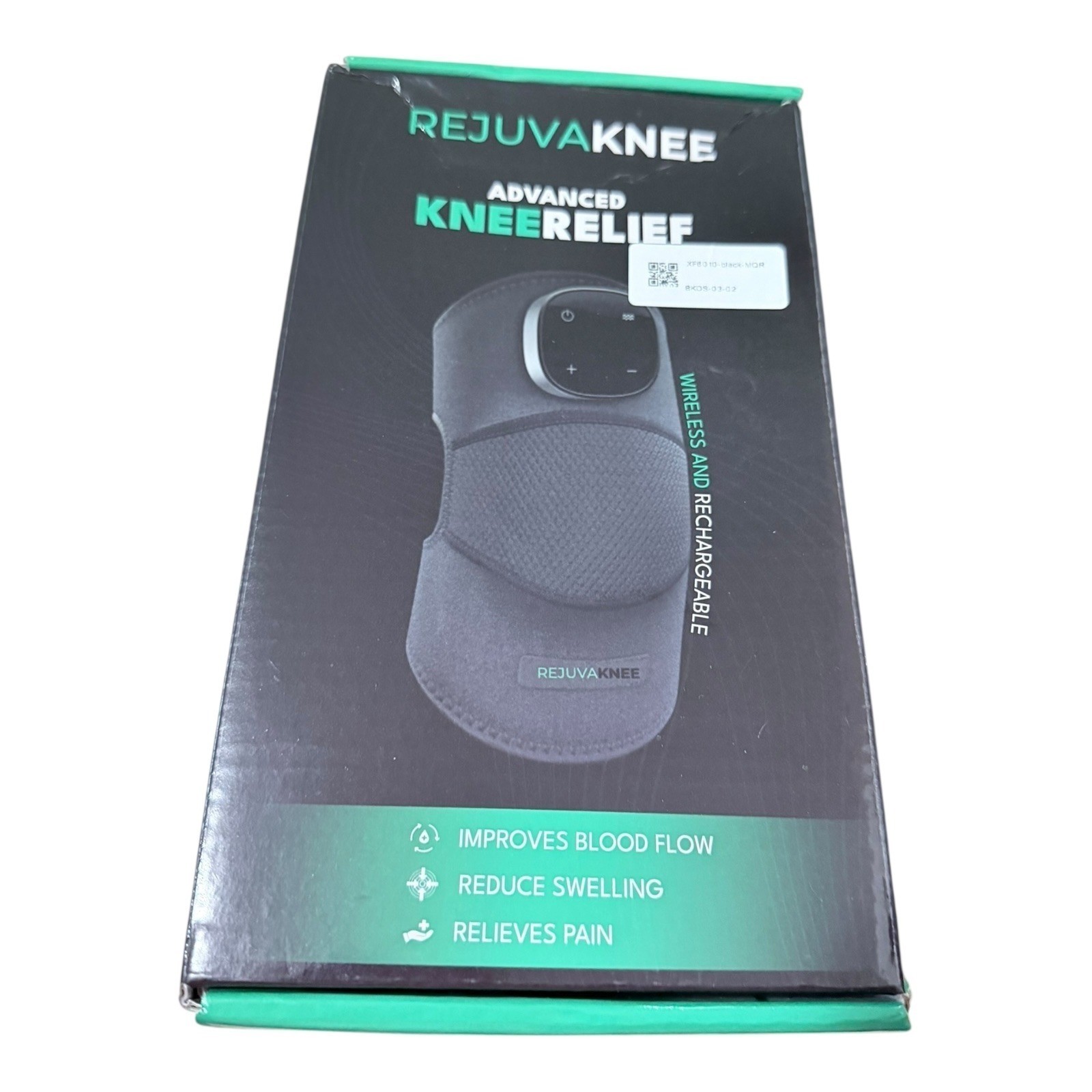 RejuvaKnee Advanced Knee Relief Wireless Rechargeable Heat Massager Grey