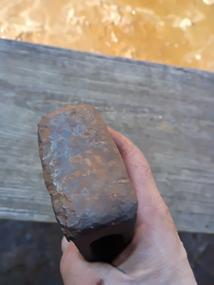 Early Primitive Lugged Axe Head 2 lbs 14 oz