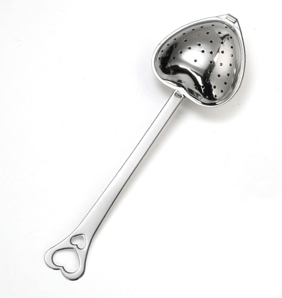 Silver Heart Shaped Tea Strainer with Handle,Tea Strainers Standard,