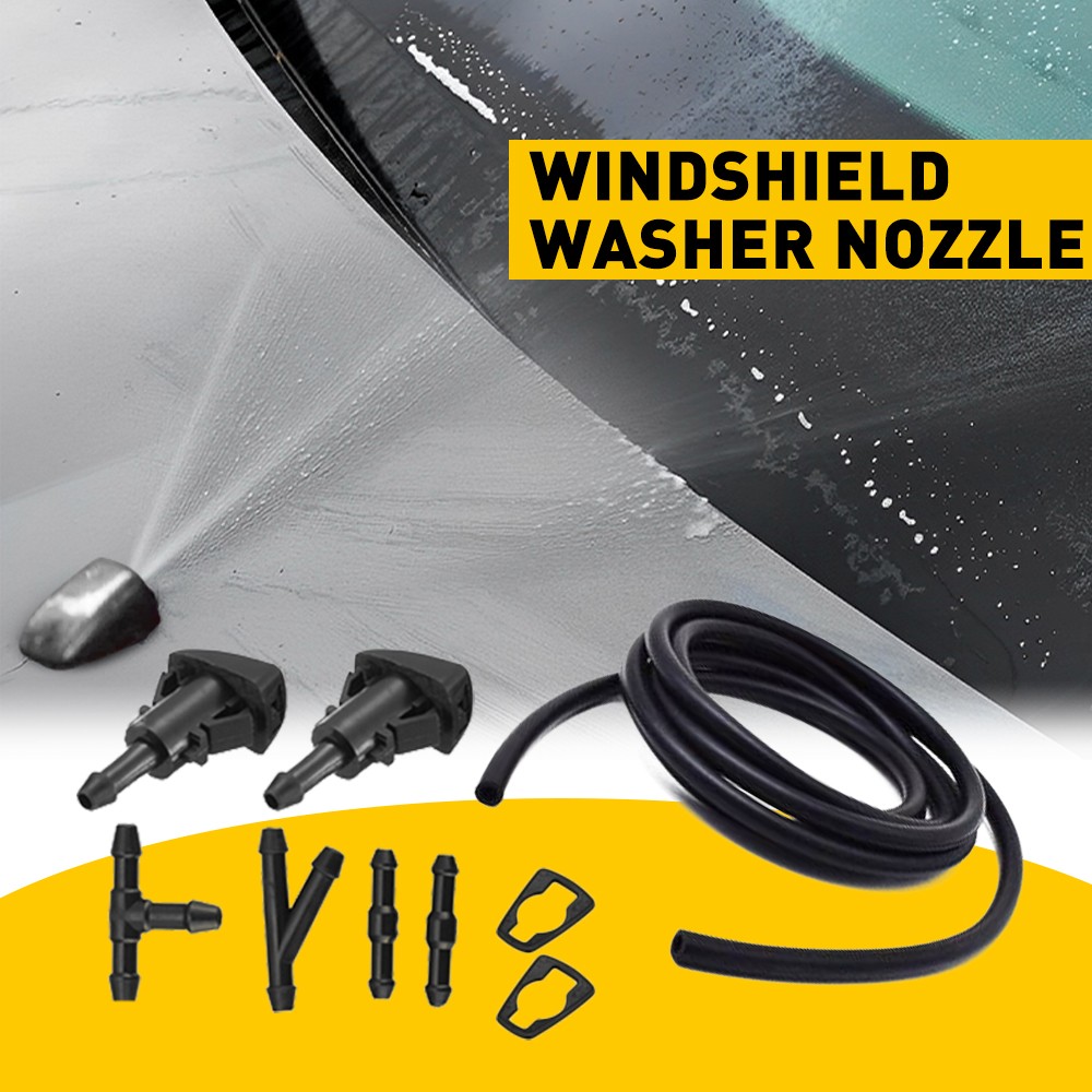 2Pcs Front Hood Windshield Washer Nozzle Jet Spray For 2004-2009 Dodge Durango