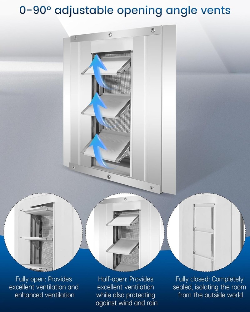 Shipping Container Vent with Metal Mesh, Increase Air Circulation (2-Pack)