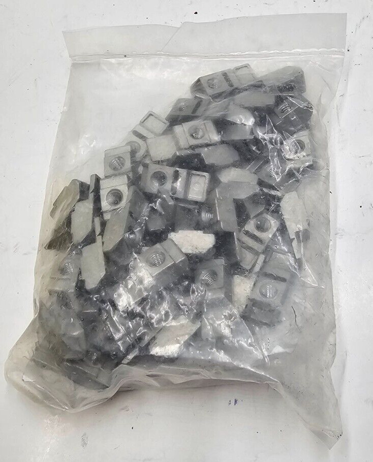 (QTY 100) Rittal Threaded Blocks 4162000 Rectangular System Punching 12.5x10.5mm