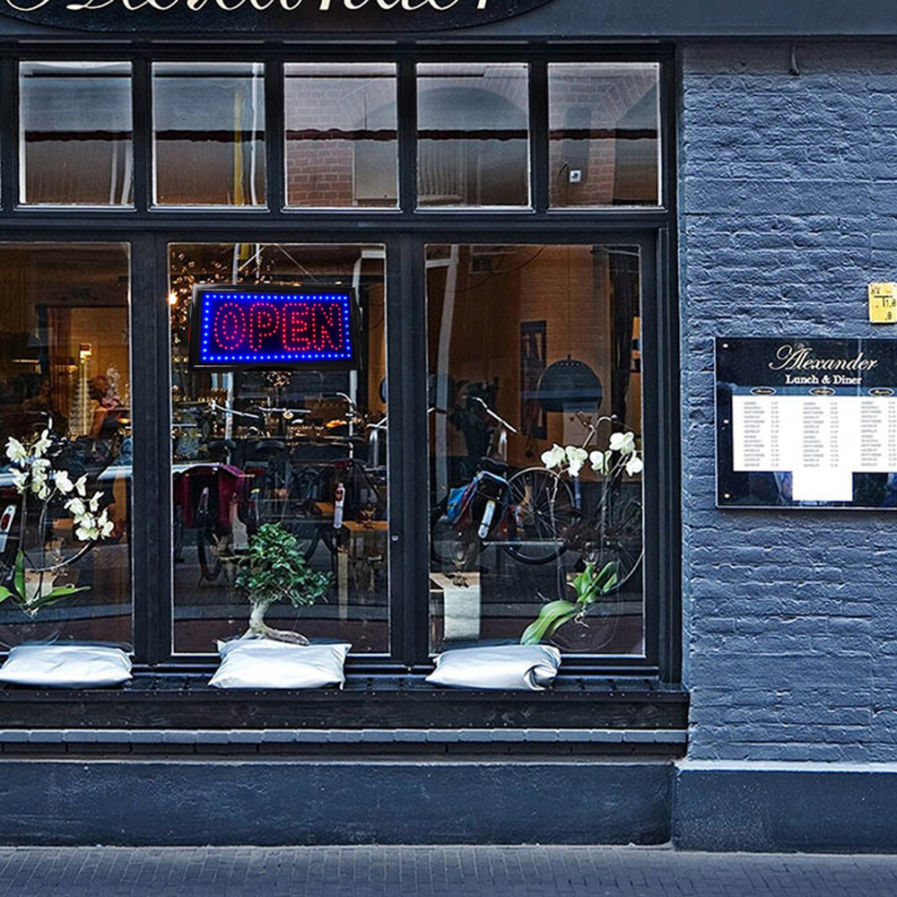 Ultra Bright LED Neon Open Sign for Business Store Animated Motion Light