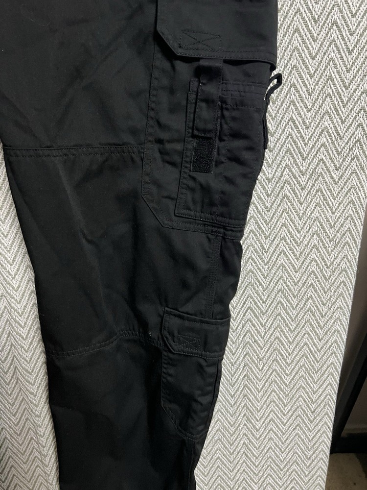 5.11 Tactical Black Cargo Pants 44/32 Solid Polyester Cotton