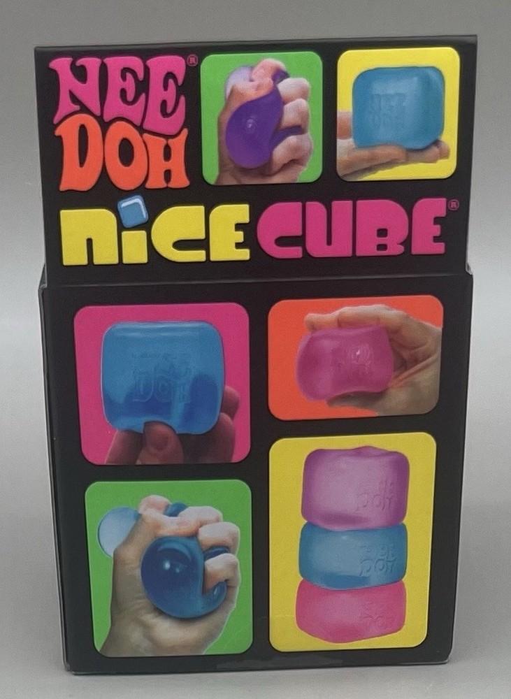 Needoh NICE CUBE Super Solid Squish ~ PURPLE💜 Sensory Squishy Toy NEW